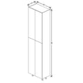 Fabuwood Illume Catalina Azul Indigo Gloss 24" W X 96" H X 13" D Double Door Pantry Cabinet