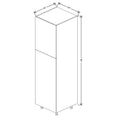 Fabuwood Illume Catalina Textil Plata 24" W X 84" H X 24" D Single Door Pantry Cabinet