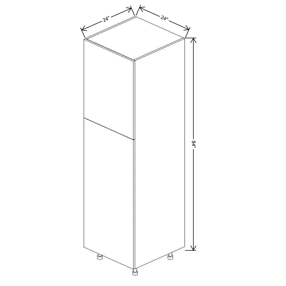 Fabuwood Ovela Catalina Verde Salvia 24" W X 84" H X 24" D Single Door Pantry Cabinet