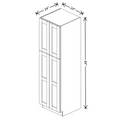 Fabuwood Allure Galaxy Mocha 24" W X 84" H X 24" D Tall Pantry Cabinet