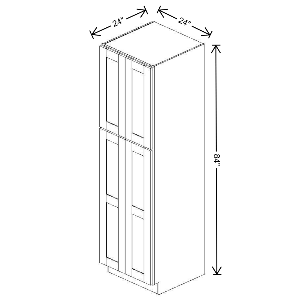 Fabuwood Allure Galaxy Mocha 24" W X 84" H X 24" D Tall Pantry Cabinet