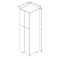 Fabuwood Illume Tuscany Como Ash 1 24" W x 84" H x 24" D Double Door Pantry Cabinet