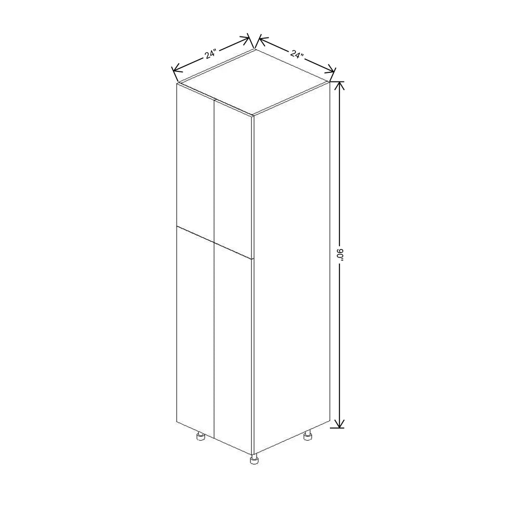 Fabuwood Ovela Catalina Verde Salvia 24" W X 90" H X 24" D Double Door Pantry Cabinet