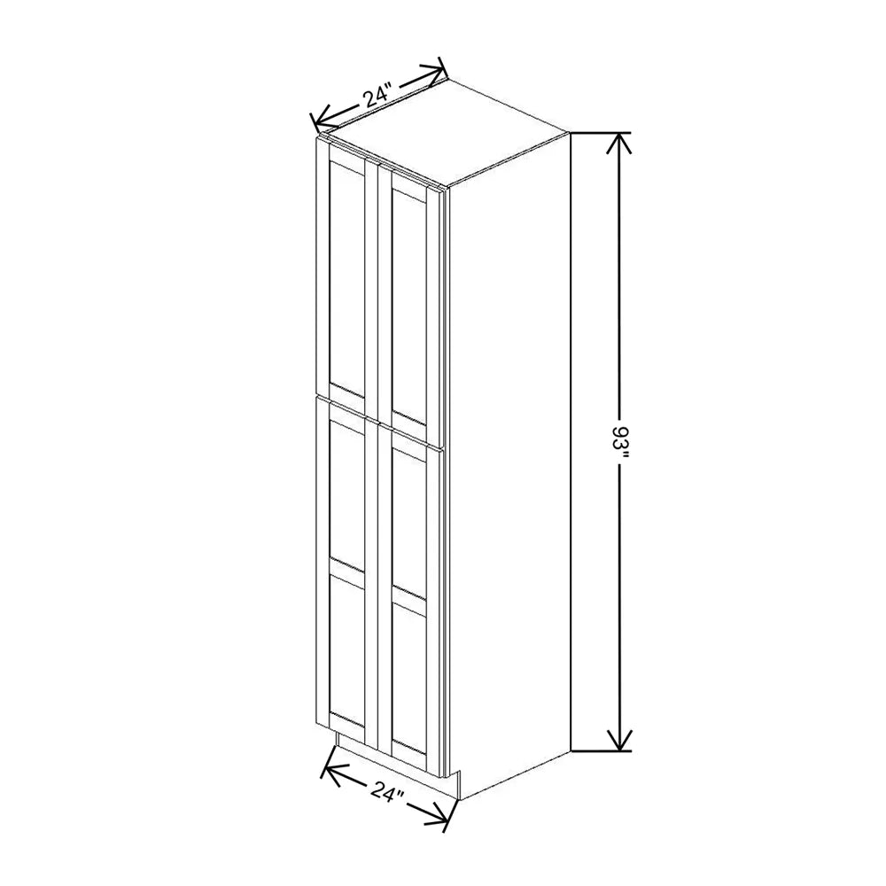 Fabuwood Allure Galaxy Elderberry 24" W X 93" H X 24" D Tall Pantry Cabinet