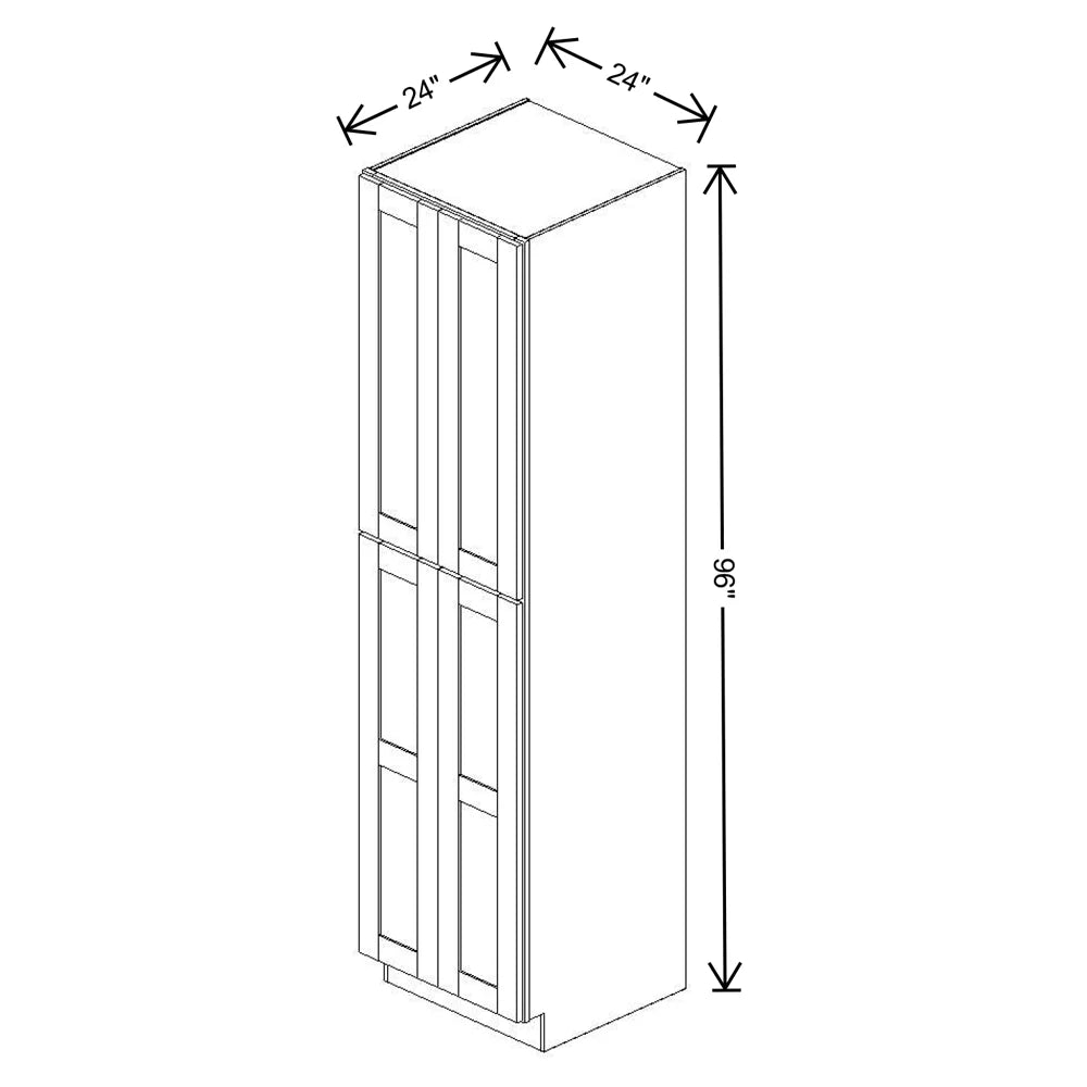 Fabuwood Allure Luna Indigo 24" W X 96" H X 24" D Tall Pantry Cabinet