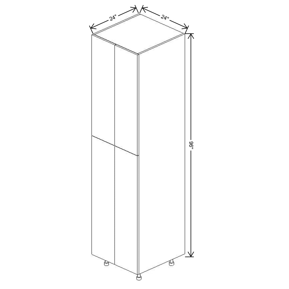 Fabuwood Ovela Catalina Verde Salvia 24" W X 96" H X 24" D Double Door Pantry Cabinet