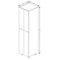 Fabuwood Illume Catalina Woodline 1 24" W X 96" H X 24" D Double Door Pantry Cabinet