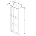 Fabuwood Allure Galaxy Mocha 30" W X 84" H X 12" D Tall Pantry Cabinet