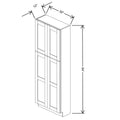Fabuwood Allure Galaxy Natural Oak 30" W X 84" H X 12" D Tall Pantry Cabinet