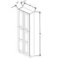 Fabuwood Allure Galaxy Natural Oak 30" W X 90" H X 12" D Tall Pantry Cabinet