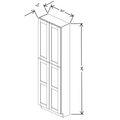 Fabuwood Allure Galaxy Mocha 30" W X 96" H X 12" D Tall Pantry Cabinet