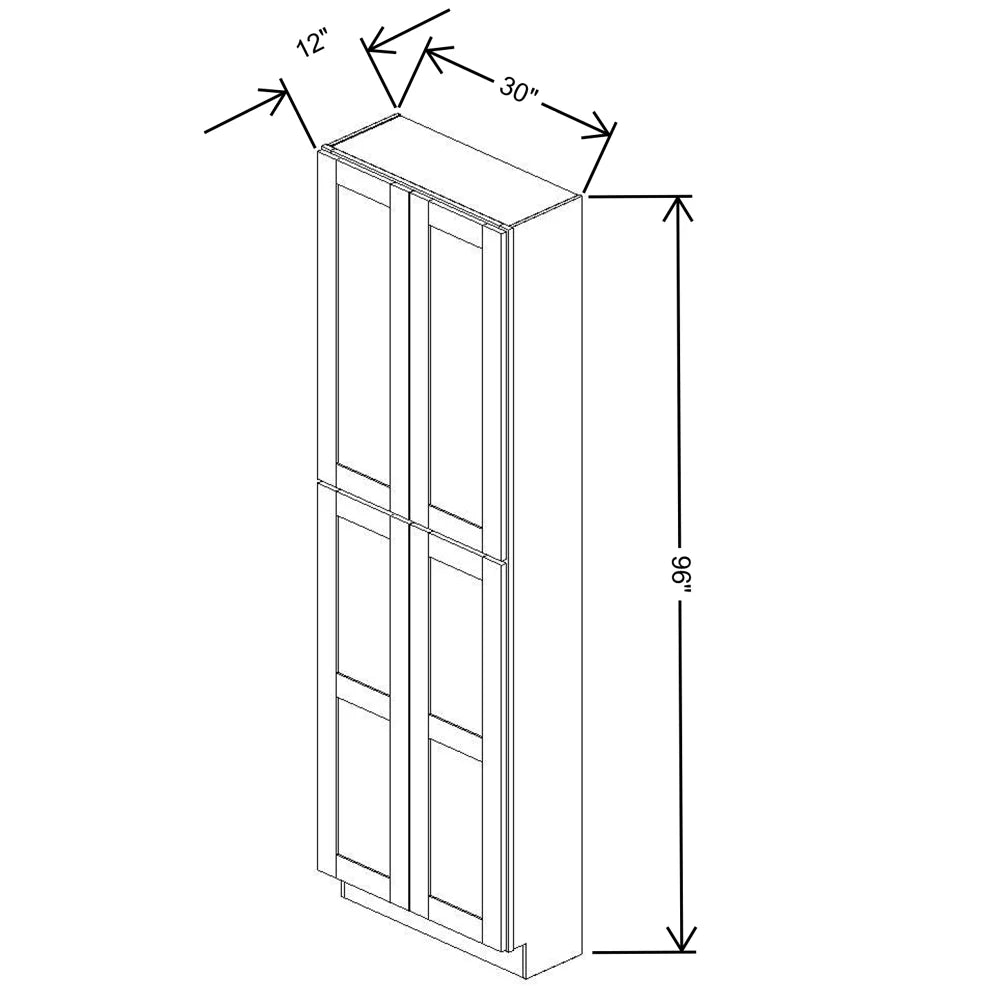 Fabuwood Allure Luna Indigo 30" W X 96" H X 12" D Tall Pantry Cabinet