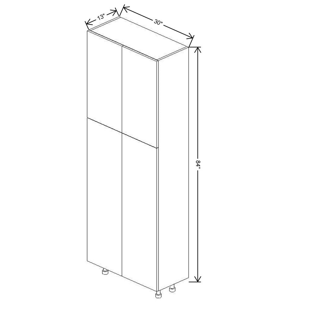 Fabuwood Ovela Catalina Woodline 3 30" W X 84" H X 13" D Double Door Pantry Cabinet