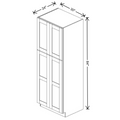 Fabuwood Allure Galaxy Mocha 30" W X 84" H X 24" D Tall Pantry Cabinet