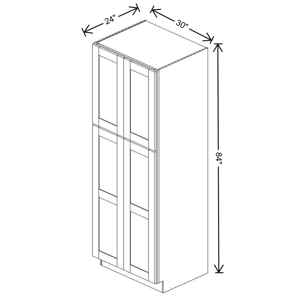 Fabuwood Allure Luna Kona 30" W X 84" H X 24" D Tall Pantry Cabinet