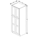 Fabuwood Allure Galaxy Cloud White 30" W X 84" H X 24" D Tall Pantry Cabinet