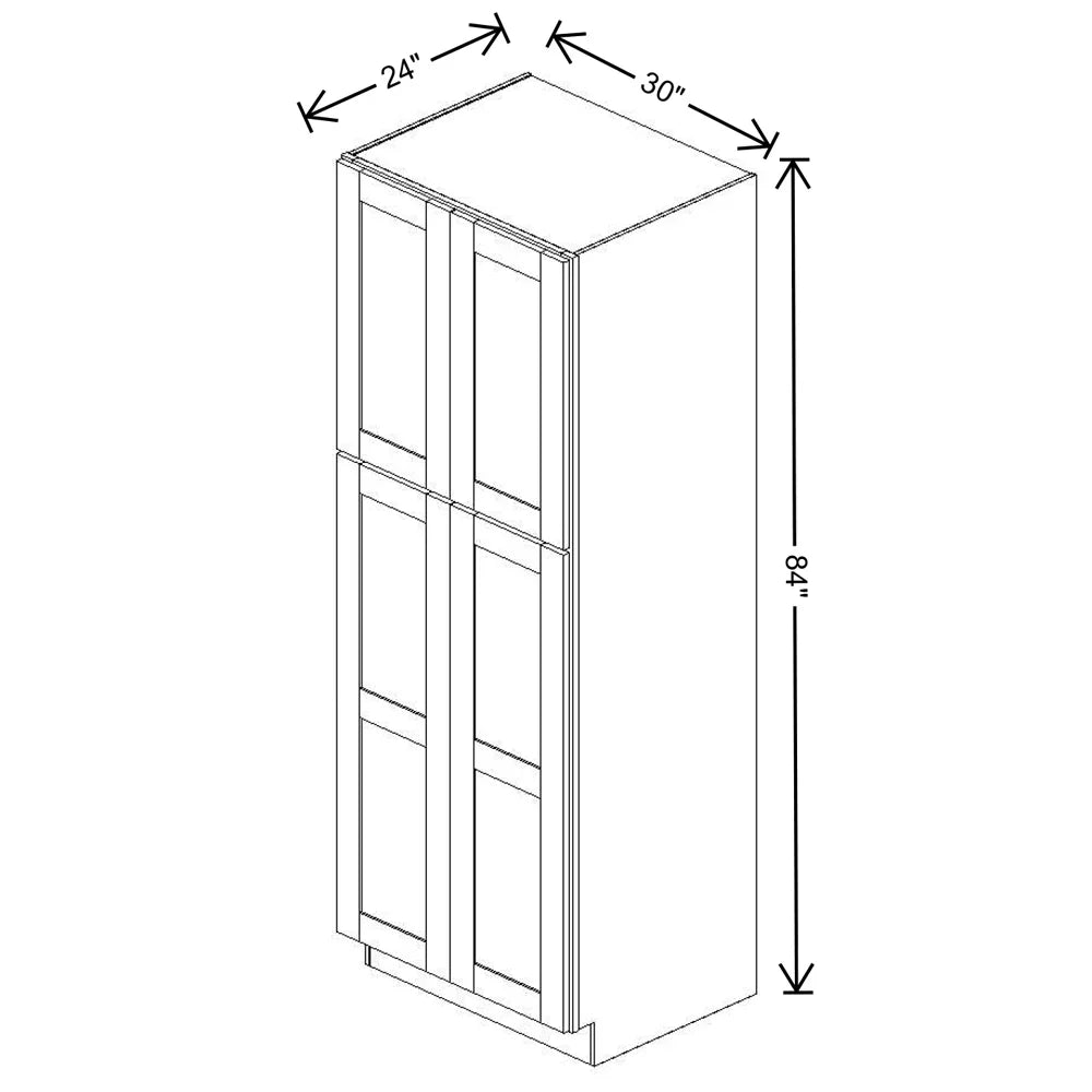 Fabuwood Allure Galaxy Natural Oak 30" W X 84" H X 24" D Tall Pantry Cabinet