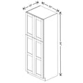 Fabuwood Allure Galaxy Claystone 30" W X 84" H X 24" D Tall Pantry Cabinet