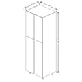 Fabuwood Illume Catalina Black 30" W X 90" H X 24" D Double Door Pantry Cabinet