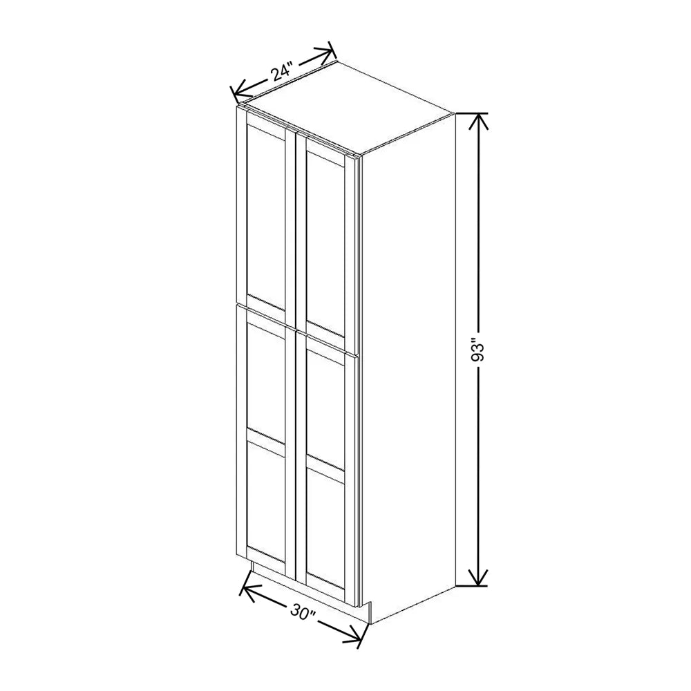 Fabuwood Allure Galaxy Dark Aqua 30" W X 93" H X 24" D Tall Pantry Cabinet
