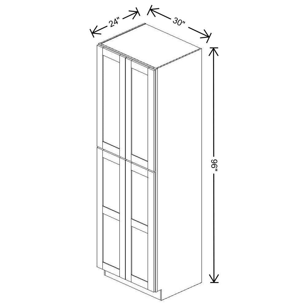 Fabuwood Allure Galaxy Desert Oak 30" W X 96" H X 24" D Tall Pantry Cabinet