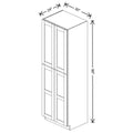 Fabuwood Allure Luxe Graphite Black 30" W X 96" H X 24" D Tall Pantry Cabinet