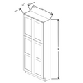 Fabuwood Allure Galaxy Mocha 36" W X 84" H X 12" D Tall Pantry Cabinet