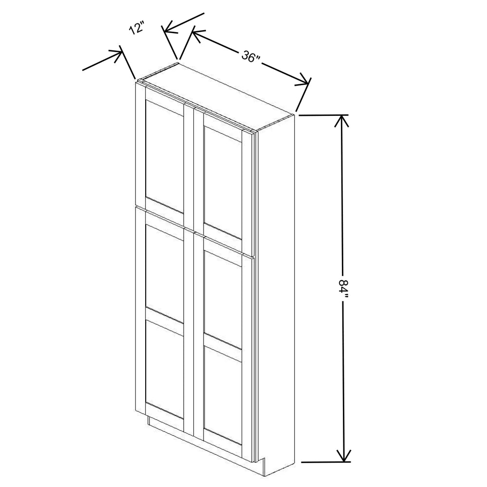 Fabuwood Allure Galaxy Horizon 36" W X 84" H X 12" D Tall Pantry Cabinet