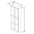 Fabuwood Allure Galaxy Mocha 36" W X 90" H X 12" D Tall Pantry Cabinet