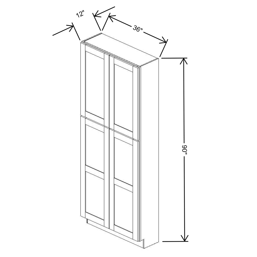 Fabuwood Allure Nexus Frost 36" W X 90" H X 12" D Tall Pantry Cabinet
