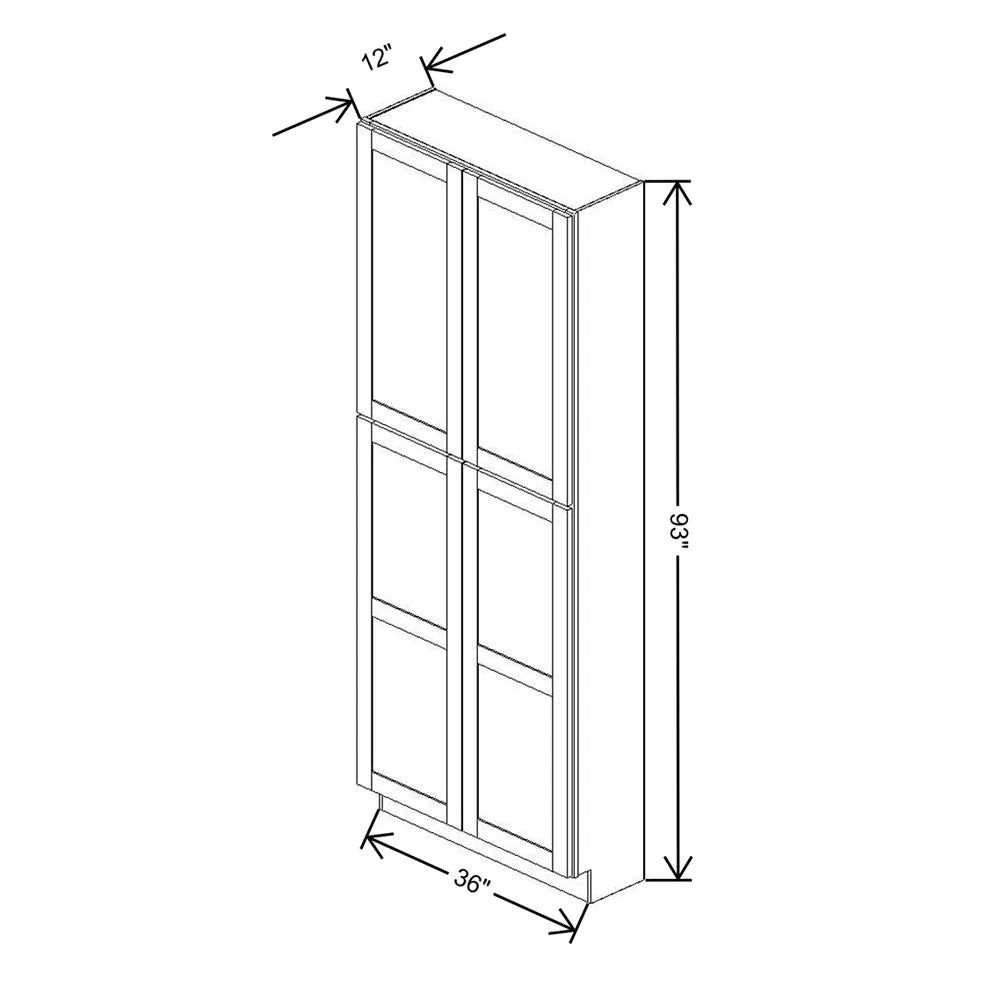 Fabuwood Allure Galaxy Claystone 36" W X 93" H X 12" D Tall Pantry Cabinet