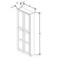 Fabuwood Allure Galaxy Dark Aqua 36" W X 96" H X 12" D Tall Pantry Cabinet