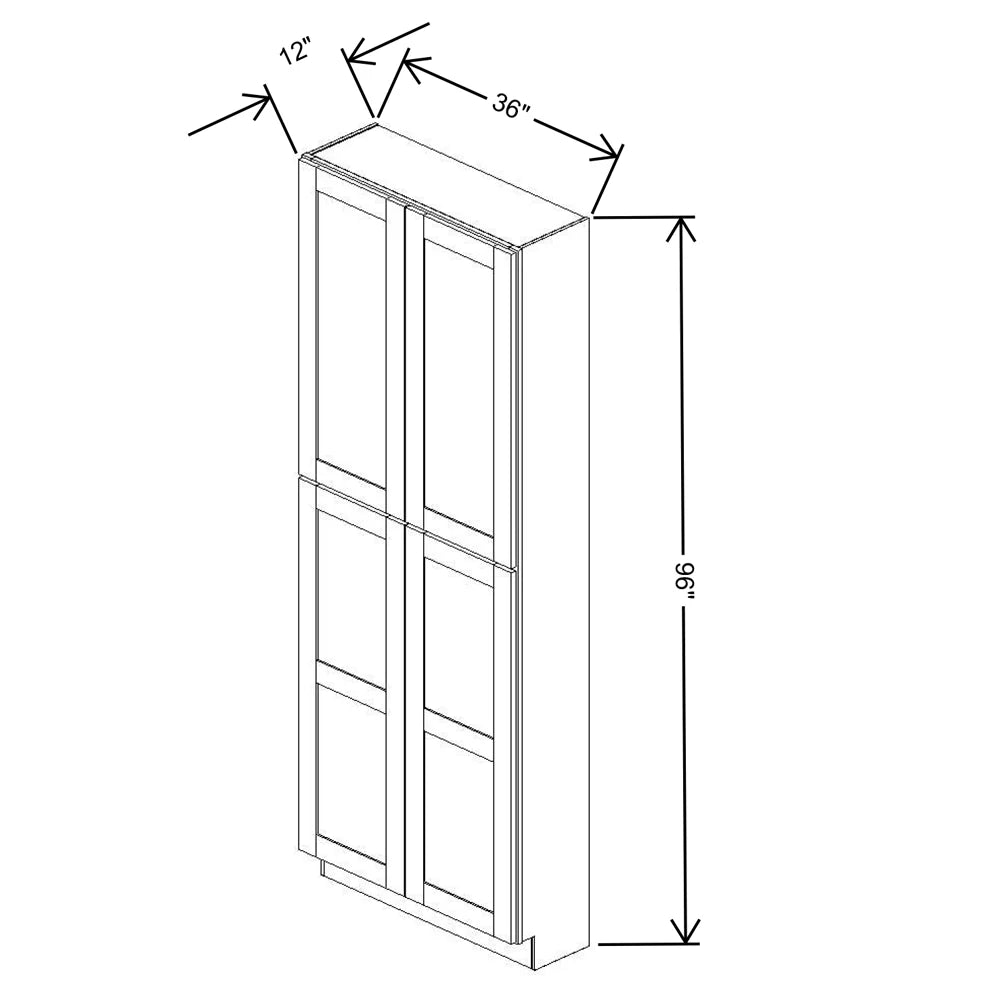 Fabuwood Allure Luxe Frost 36" W X 96" H X 12" D Tall Pantry Cabinet