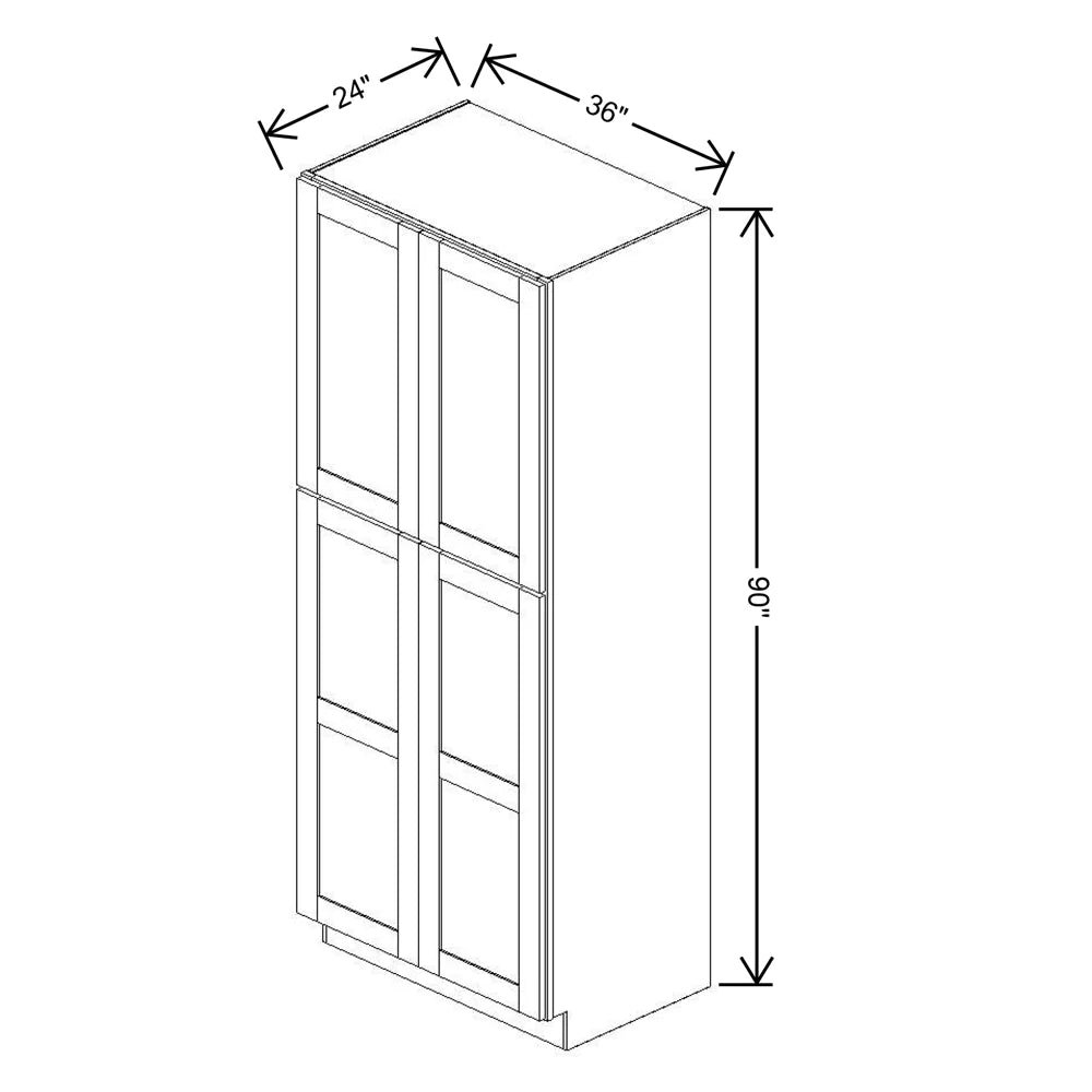 Fabuwood Allure Galaxy Frost 36" W X 90" H X 24" D Tall Pantry Cabinet