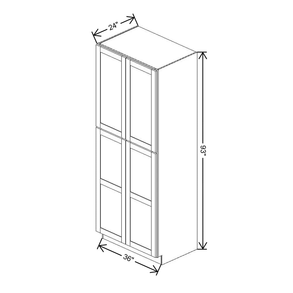 Fabuwood Allure Galaxy Denim Blue 36" W X 93" H X 24" D Tall Pantry Cabinet
