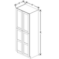 Fabuwood Allure Galaxy Mocha 36" W X 96" H X 24" D Tall Pantry Cabinet