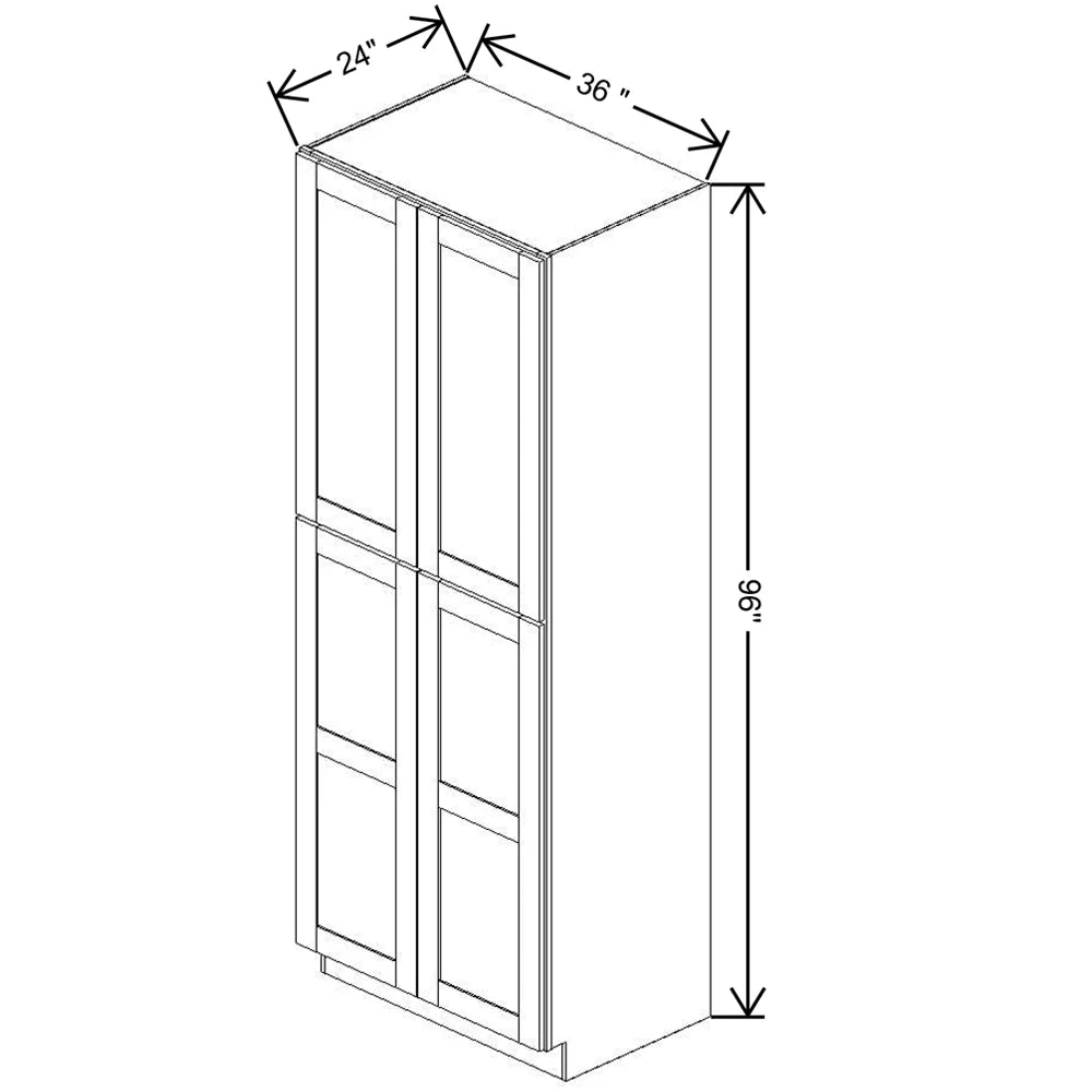 Fabuwood Allure Galaxy Linen 36" W X 96" H X 24" D Tall Pantry Cabinet