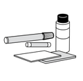 TOUCHUPKIT - Assembled Cream White Shaker - Accessory - TOUCH UP KIT - 2" x 8" x 3/4"