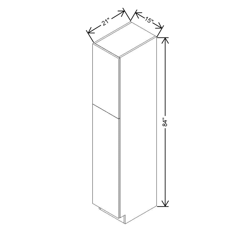CNC Concord Richmond White 15" W X 21" D X 84" H Single Door Utility Cabinet