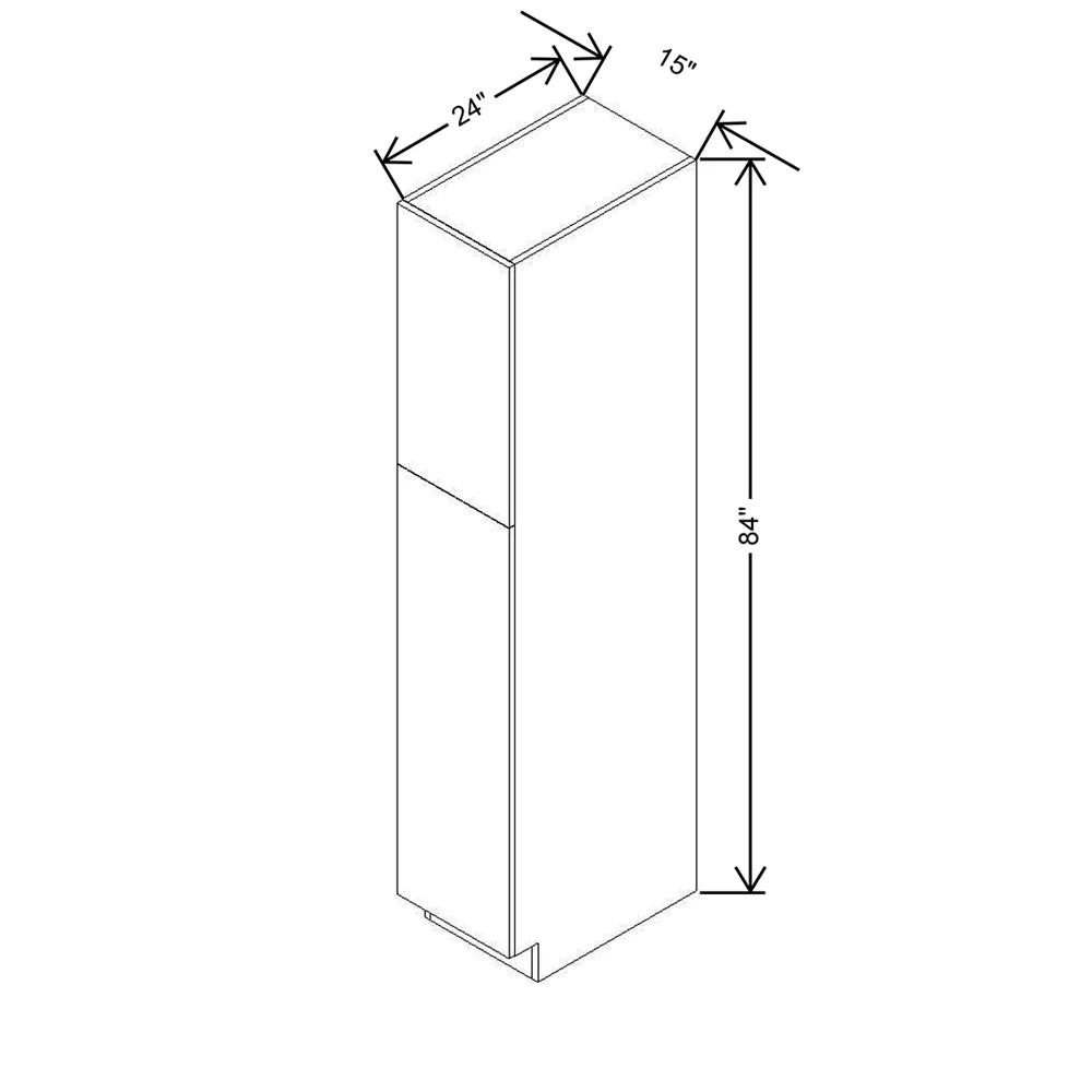 CNC Concord Richmond White 15" W X 24" D X 84" H Single Door Utility Cabinet