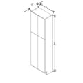 CNC Classic Milano Polar White 24" W X 12" D X 84" H Double Door Utility Cabinet