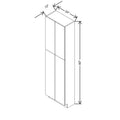 CNC Classic Milano Ash 24" W X 12" D X 90" H Double Door Utility Cabinet