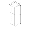 CNC Concord Richmond White 24" W X 24" D X 84" H Double Door Utility Cabinet