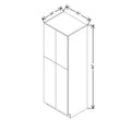 CNC Concord Sydney White 30" W X 24" D X 90" H Double Door Utility Cabinet
