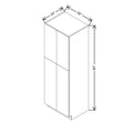CNC Luxor Espresso 30" W X 24" D X 90" H Double Door Utility Cabinet