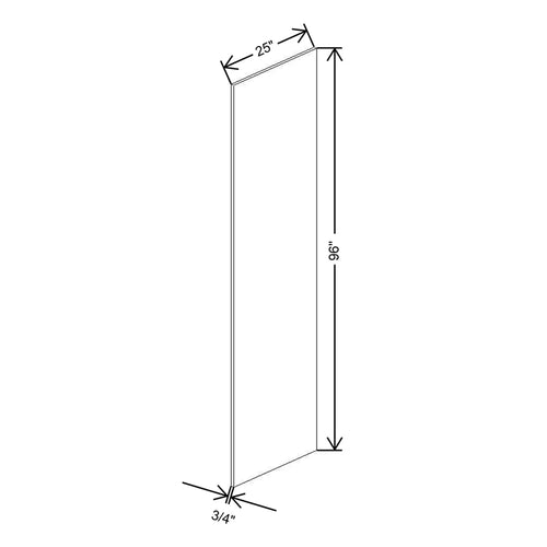CNC Classic Broadway Coastal 3/4" W X 96" H X 25" D End Panel