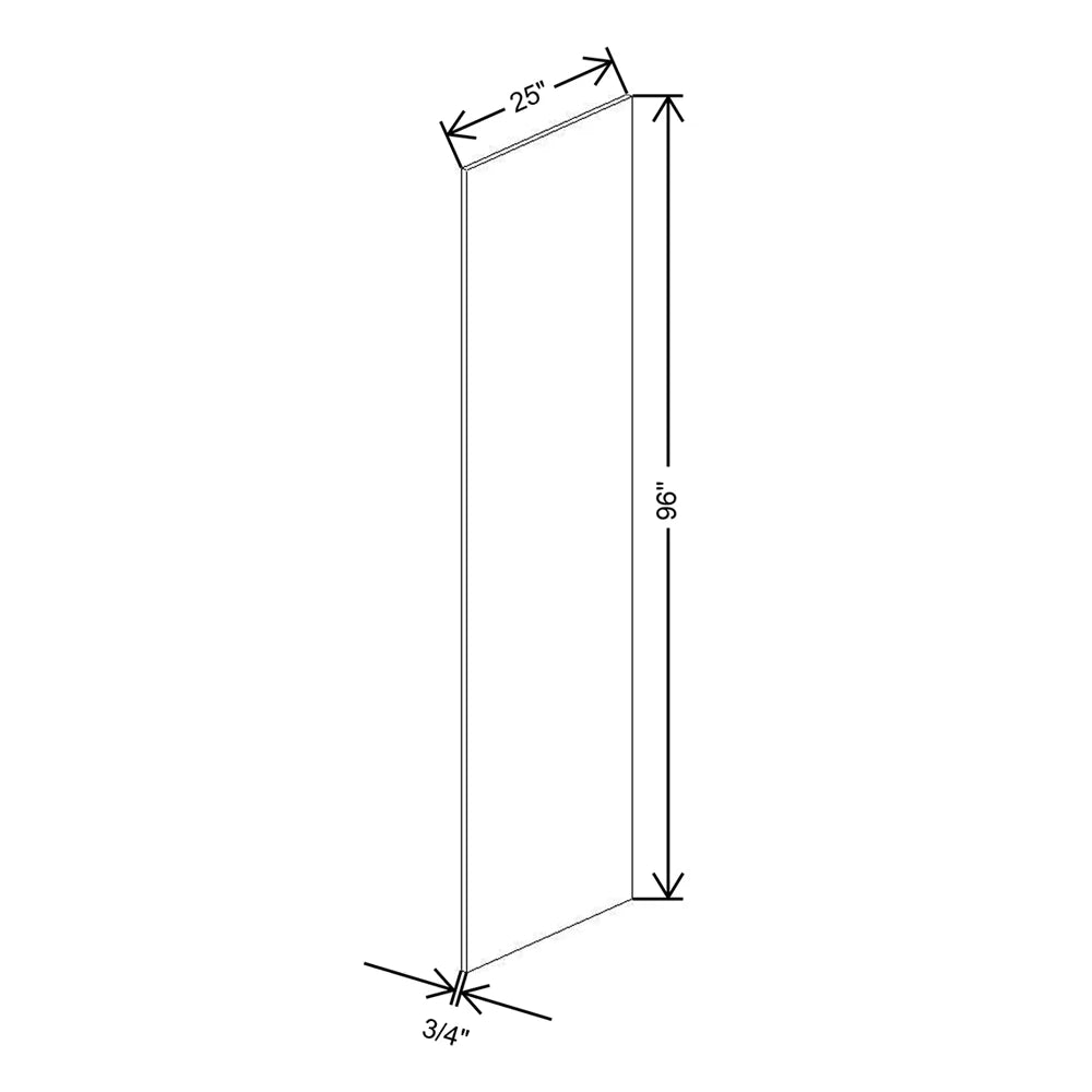CNC Classic Broadway Cobalt 3/4" W X 96" H X 25" D End Panel