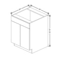 CNC Classic Milano Seaside 24" W Double Door Vanity Sink Base Cabinet