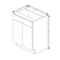 CNC Luxor Misty Grey 24" W X 18" H Double Door Vanity Sink Base Cabinet