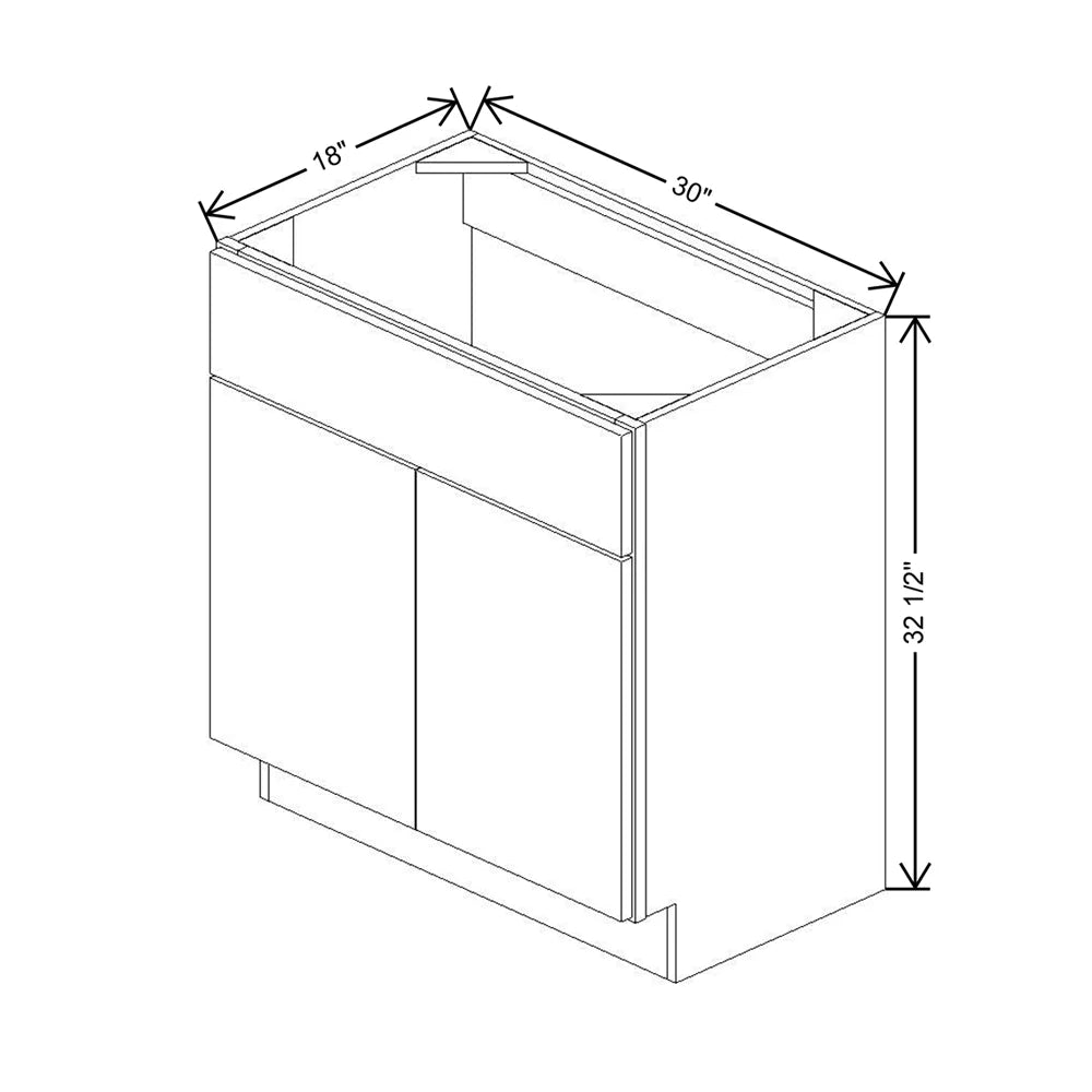 CNC Bedford Country Oak Honey 24" W X 32 1/2"H X 18" D Double Door Vanity Sink Base Cabinet